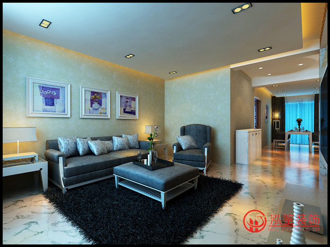 現(xiàn)代雅致主義客廳設(shè)計(jì)效果 裝修公司泓鑒裝飾裝修設(shè)計(jì)